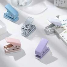 6毫米迷你打孔钳金属打孔器带碎纸架传单纸塑料卡片剪贴簿模切手动工具，返校，学校用品 - 單一尺寸 - 查看 3