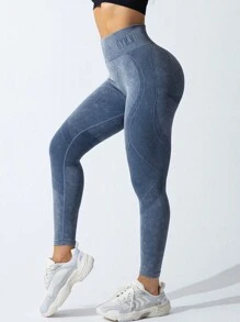 TCVC Pantalones ajustados de cintura alta y unicolor para mujer, mallas elásticas ajustadas para entrenamiento, que dan forma al Body y controlan el abdomen, aptas para ejercicio en interiores y exteriores, pantalones de yoga