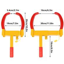 Sonnewelt Set Of 1/2/3/4 Wheel Clamp With 12 Keys - Anti-Lock Braking System For Tires, Parking Clamp With PVC Protection And Brass Cylinder Lock