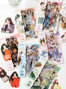 1 Pack 30pcs Urban Casual People DIY Decor Collage Scrapbooking Stickers Back To School - Multicolor - View 12