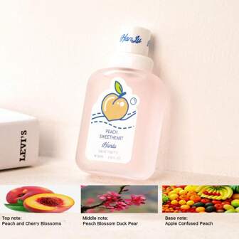 50ML蜜桃甜心小熊女士香水：持久留香，清新天然花果香味，柔和优雅性感迷人的女士香水，充满欢欣青春气息，专为年轻女性打造的香水