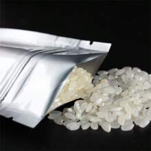 100pcs Silver Aluminum Foil Bags Self-Sealing Ziplock Bags, Thickened Tea Food Long Term Storage Bags Cat Dog Food Dispensing Moisture Tin Paper Packaging Bags For Party Supplies