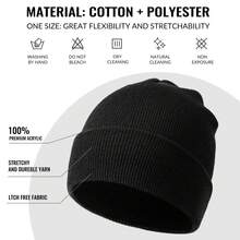 Modische Strickmütze mit Pompon – Warm, Bequem und Weich, Ideal für Frühling, Herbst und kalte Wintertage, Perfekt für Reisen, Freizeitaktivitäten und Alltagsabenteuer im Freien - Schwarz - Übersicht 4