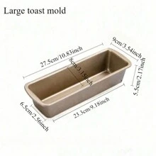 1pc Mini Rectangle Non-Stick Pound Cake Bread Mold, Baking Pan, Baking Tool, Fruit Bar Bread Mold And Toast Bread Mold, Small, Medium And Large Pound Bread Cake Mold For Baking Bread, Mini Size, Small Volume, The Size Of One Mold Is About One Person's Food Intake - Multicolor - View 10