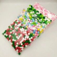 (120/60/30pcs) 1 Paket Pom Pom Poliester 10/15/20mm untuk Kerajinan DIY, Seni, dan Dekorasi Meriah - Bola Felt Aneka Warna untuk Acara Keluarga, Proyek Kreatif, Pembungkus Kado, Pakaian, Sepatu, dan Aksesoris - MultiWarna - View 4
