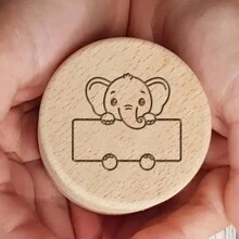 1pc Personalized Baby Tooth And Curl Keepsake Set - Wooden Carved Jewelry Box, Suitable For Child Growth Memory, Perfect Gift, Birthday Present, Suitable For Christening, Baby Shower Or First Haircut, Back To School,Customized Kids Growth Souvenirs,Warm Ambience - Wood Color - View 14