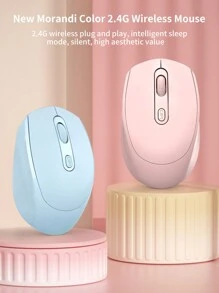 轻便便携式 ABS 2.4G 接收器无线鼠标，静音，适用于台式机、笔记本电脑、手机、iPad、平板电脑 - 彩色 - 查看 2