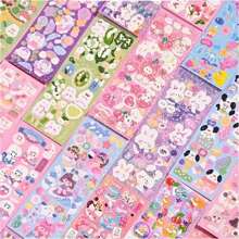 200 Peças Adesivos Fofos de Desenho Animado, Adesivos Decorativos Adesivos, Adesivos DIY para Festas, Estilo Divertido, Temas de Desenhos Animados Adoráveis, Adequado para Presentes de Meninas, Decorações de Festa de Feriado