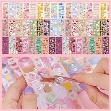 200 Peças Adesivos Fofos de Desenho Animado, Adesivos Decorativos Adesivos, Adesivos DIY para Festas, Estilo Divertido, Temas de Desenhos Animados Adoráveis, Adequado para Presentes de Meninas, Decorações de Festa de Feriado