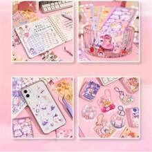 200 Peças Adesivos Fofos de Desenho Animado, Adesivos Decorativos Adesivos, Adesivos DIY para Festas, Estilo Divertido, Temas de Desenhos Animados Adoráveis, Adequado para Presentes de Meninas, Decorações de Festa de Feriado