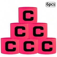 A Football Captain Armband With Elastic Wrap For Adjustment, 6 Packs Of Letter C Armbands, For Game Training - Helps Accurately Identify The Captain's Position In Team Sports - Multicolor - View 13