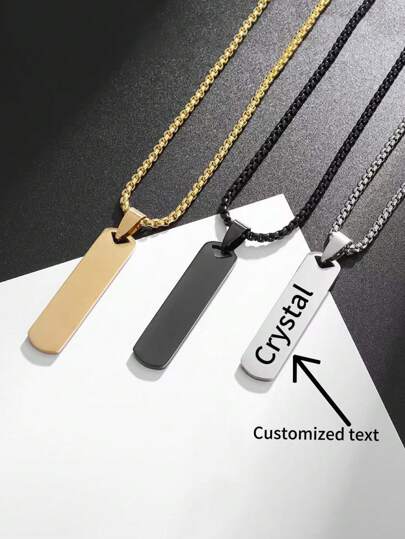 1pc Custom Personalized Necklace - Classic Simple Style, Suitable For Daily For Birthdays And Mother's Day Valentine's Day, For Mom, Sister, Wife, Lover, Girlfriend