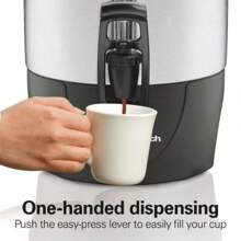 40 Cup Coffee - 40514: Electric Coffee Urn & Dispenser, 1090W, Silver, 8 Oz Cup Capacity