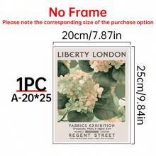 1 件 Liberty London 风格现代帆布艺术印刷品 - 无框墙壁装饰，适用于客厅和卧室 - 彩色 - 查看 16
