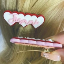1pc Customized Acrylic Name Hair Clip - Personalized Macaron Inspired, Three-Layer Design, Unique Colors - Perfect Gift For Women And Best Friends, Hair Accessories For Women , Hair Clips, Claw Clips, Hair Ties, Accessories Women, Wedding Hair Accessories, Spring Summer Bright Colors