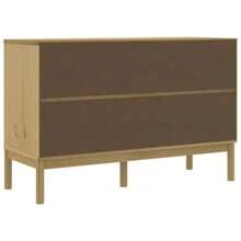 Solid Wood Pine Sideboard In Floro Wax Brown 44.9 Inch Wide 16.9 Inch Deep 29.1 Inch High Rustic Storage Console Cabinet - Brown - View 6