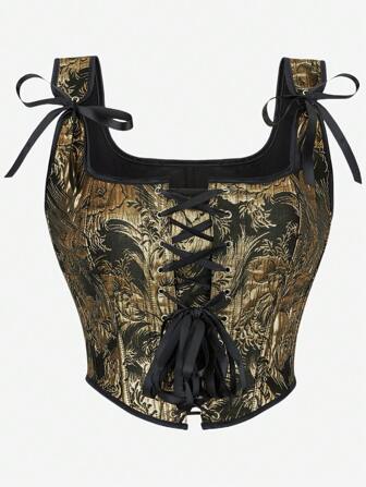 女式朋克风格金属紧身胸衣上衣，休闲无袖细肩带短款上衣，适合表演、化装派对、分层穿着