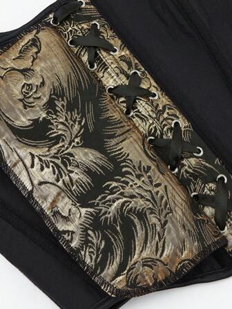 女式朋克风格金属紧身胸衣上衣，休闲无袖细肩带短款上衣，适合表演、化装派对、分层穿着