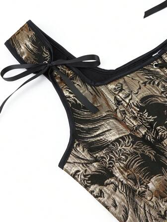 女式朋克风格金属紧身胸衣上衣，休闲无袖细肩带短款上衣，适合表演、化装派对、分层穿着