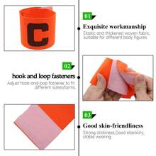 A Football Captain Armband With Elastic Wrap For Adjustment, 6 Packs Of Letter C Armbands, For Game Training - Helps Accurately Identify The Captain's Position In Team Sports - Multicolor - View 4