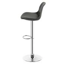 Juego de 4 taburetes de bar acolchados de PU - Giratorios 360° - Altura ajustable - Metal