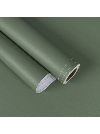 Roll Thickened Matcha Groen Self Adhesive Wallpaper Matte Surface Waterproof Contact Paper, Kitchen, Wardrobe, Cabinet Home Room Wand Bathroom Bedroom ation Stuff Living Ho Paper Stickers Sticker Kitchen view 2
