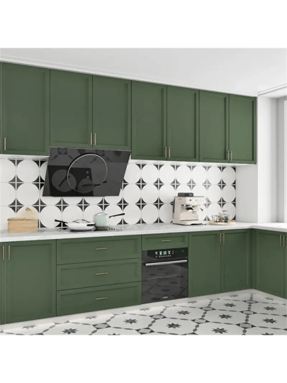 Roll Thickened Matcha Groen Self Adhesive Wallpaper Matte Surface Waterproof Contact Paper, Kitchen, Wardrobe, Cabinet Home Room Wand Bathroom Bedroom ation Stuff Living Ho Paper Stickers Sticker Kitchen view 4