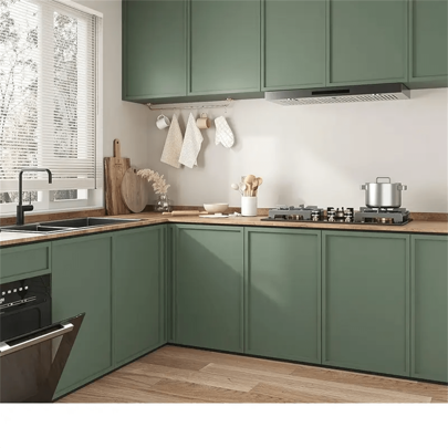 1 Rotolo di carta da parati autoadesiva spessa al tè matcha verde - Superficie opaca impermeabile, adatta per cucina, armadio, mobile e decorazione di casa, camera da letto, bagno, soggiorno, decorazione della casa