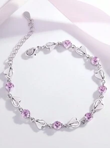 Modisches Sterling Silber Liebes-Armband für Frauen, neues einfaches und asymmetrisches Mädchen Armband, hochwertiges Paar-Geschenk