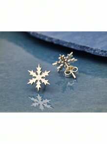 Gemshine Oorbellen Schneeflocke Winter