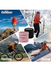 1 件羊毛冬季颈部保暖器，男女通用滑雪面罩，颈部围巾和腿部保暖器，厚实防风