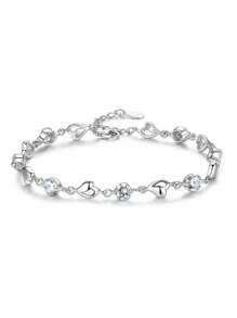 Modisches Sterling Silber Liebes-Armband für Frauen, neues einfaches und asymmetrisches Mädchen Armband, hochwertiges Paar-Geschenk