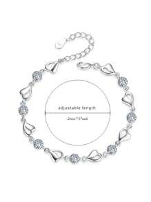 Modisches Sterling Silber Liebes-Armband für Frauen, neues einfaches und asymmetrisches Mädchen Armband, hochwertiges Paar-Geschenk