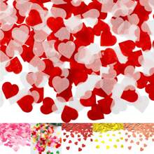 1 paquet/5000 pièces de confettis en forme de cœur de 1 pouce, blancs et rouges, roses, or/rouges/rose gold paillettes, papier de soie de couleurs mélangées. Confettis en forme de cœur pour la décoration de la Saint-Valentin - pour lancer des cœurs pour le mariage, la décoration de table romantique, le lieu, le bouquet à la main, le remplissage de ballons transparents