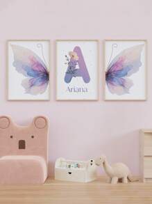 3 bức tranh vải canvas treo hình bướm nghệ thuật tùy chỉnh màu tím có tên cá nhân, nghệ thuật treo tường thẩm mỹ, áp phích thời trang Dopamine, phòng trẻ em, trang trí tường phòng ngủ cho bé gái, quà tặng sinh nhật, quà tặng không có khung, tốt nghiệp, đa chức năng, chống nấm mốc, trang trí, có thể tái sử dụng, tinh tế, phong cách, chất lượng cao, đáng yêu, hiện đại, tùy chỉnh, độc đáo, cá nhân hóa, kỷ niệm, sinh nhật, tân gia, tốt nghiệp, nhà bếp, phòng ăn, phòng ngủ, văn phòng, phòng khách, nhà, vườn, phòng trà - Màu tím - Xem 13
