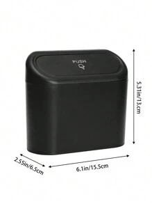 1 pieza Papelera de coche negra con bolsa de basura, contenedor de almacenamiento plegable, decoración colgante para la puerta del coche, accesorio multifuncional para el interior del automóvil