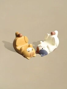 1个/2个猫形树脂桌面摆件，手机/平板电脑支架，房间装饰 - 彩色 - 查看 6