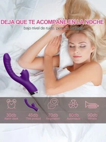 Vibrador con lengüeta para estimular el clítoris de las mujeres, con 20 velocidades, vibrador de silicona recargable de 2 en 1 para placeres sexuales adultos.