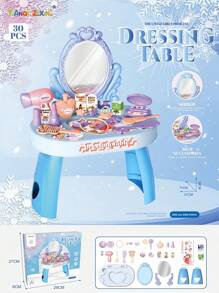 30 Peças Conjunto de Acessórios de Beleza e Maquiagem Infantil incluindo Espelho de Maquiagem e Pente de Brincar, Brinquedos de Faz de Conta, Presente para Meninos e Meninas (Cores Variadas do Pacote do Produto e Acessórios) - Multicolorido - Visão 13