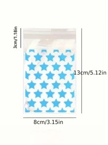 200 个星形自粘礼品包装袋，3.1 英寸 X 5.1 英寸，非常适合珠宝包装和文具包装、礼品包装、节日装饰、圣诞装饰、生日装饰、婚礼盒/礼品袋、圣诞礼品袋、节日礼品袋