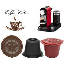 iCafilas Set de 6 cápsulas de café recargables y reutilizables para espresso, accesorios de café para volver a la escuela