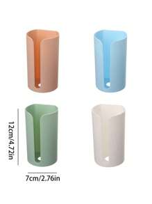 1pc Trash Bag Holder,Rubbish Bag Dispenser Wall Mount Toilet Paper Holder Trash Bags Holder Recycling Grocery Pocket Bag Holder Dispenser Tissue Dispenser,Hanging Storage Organizer Wall Mounted Container For Kitchen Bathroom - Multicolor - View 11