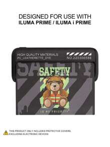 1 unidade de capa protetora decorativa antiqueda para IQO ILUMA/ILUMA I ONE ILUMAPRIME, caixa para 20 HeatSticks, acessório de moda, superfície em couro PU multicolorido com estampa de urso de anime Argyle, proteção completa de 360 graus, absorção de impacto, antiderrapante, ideal para fumantes, presente criativo para namorado(a) em aniversários, Ano Novo, Dia dos Namorados e Natal.