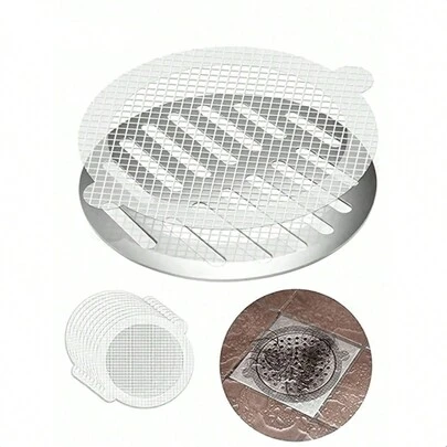 5/10/20/30pcs Drain Strainer Cover For Hair Stopper, Drain Filter Net, Hair Catchers For Shower, Floor Sink Strainer Filter Mesh Stickers, Mesh Stickers Filter Sink Strainer Stickers, Bathroom Tools, Bathroom Accessories Back To School