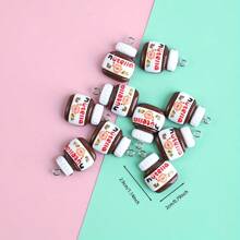 10pcs Resin Strawberry Jam Bottle Decoration Accessories, Suitable For DIY Jewelry, Earrings, Keychain Crafts - Multicolor - View 8