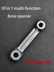 10-In-1 Bone Shaped Hex Key Wrench Set, Zinc Alloy Multifunction Bike Repair Tool For Men, Allen Wrench With 10 Sizes 6-15mm - Silver - View 4