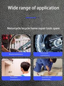 10-In-1 Bone Shaped Hex Key Wrench Set, Zinc Alloy Multifunction Bike Repair Tool For Men, Allen Wrench With 10 Sizes 6-15mm - Silver - View 6