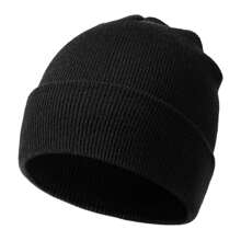 Modische Strickmütze mit Pompon – Warm, Bequem und Weich, Ideal für Frühling, Herbst und kalte Wintertage, Perfekt für Reisen, Freizeitaktivitäten und Alltagsabenteuer im Freien - Schwarz - Übersicht 3