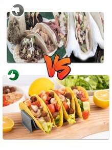 1/2/3 piezas Soporte multirejilla para tacos, Soporte para tacos de PP azul que mantiene hasta 4 tacos cada uno en posición vertical - Multicolor - Ver 6