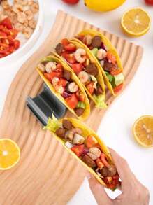 1/2/3 piezas Soporte multirejilla para tacos, Soporte para tacos de PP azul que mantiene hasta 4 tacos cada uno en posición vertical - Multicolor - Ver 7